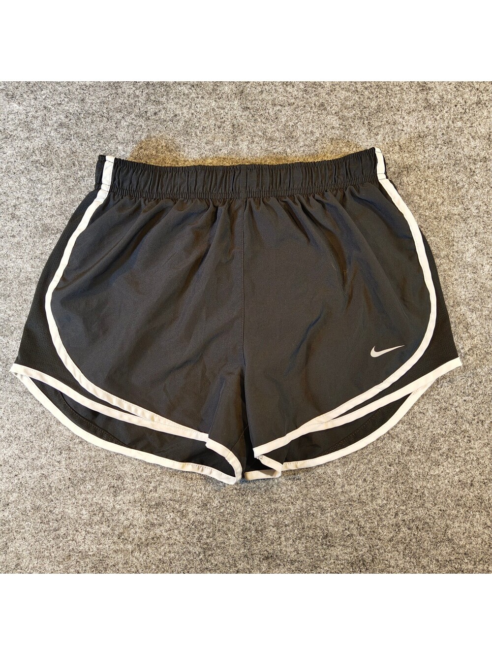 Nike Dri-FIT Running Shorts Women's Medium Black White Piping Athletic Gym